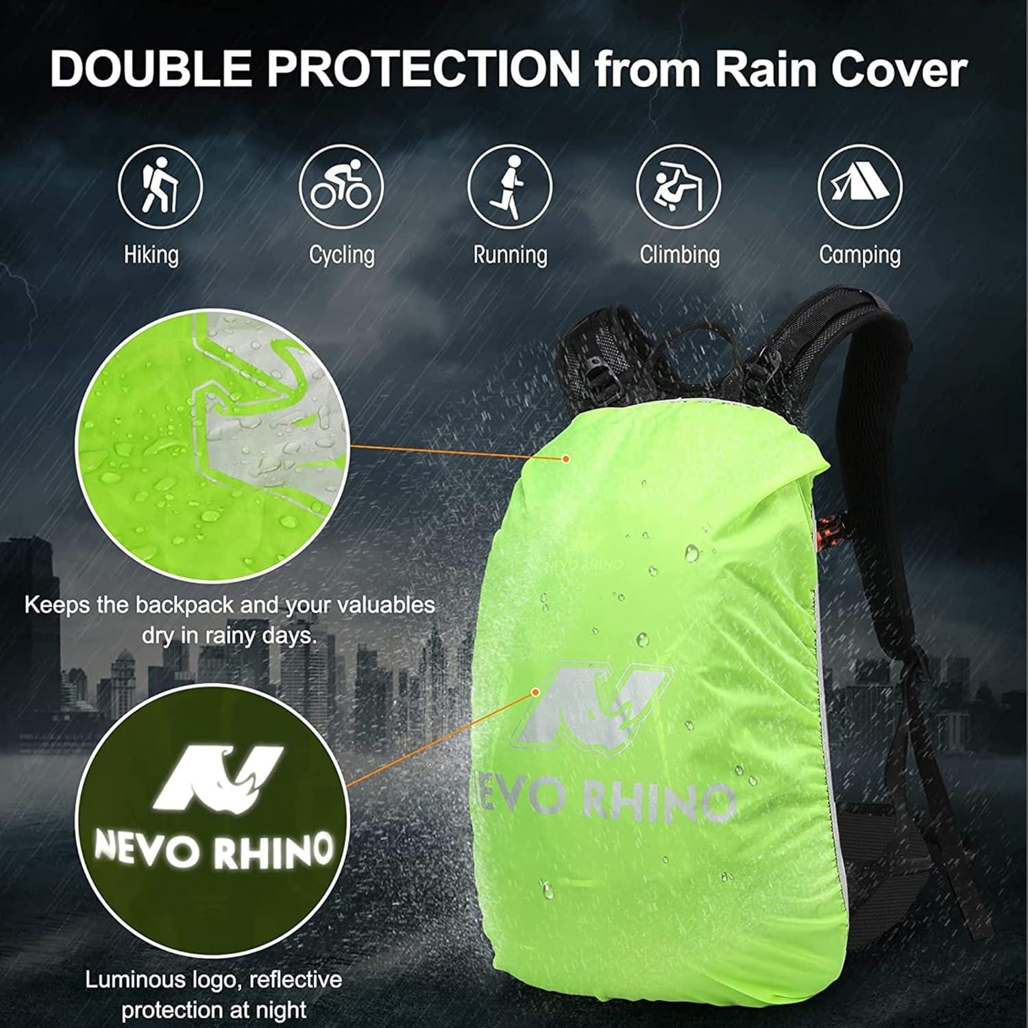 imageHydration Backpack 3L Water Bladder Hiking Water Backpack with Rain Cover Insulation Hydration Daypack Rucksack for Cycling01 Black