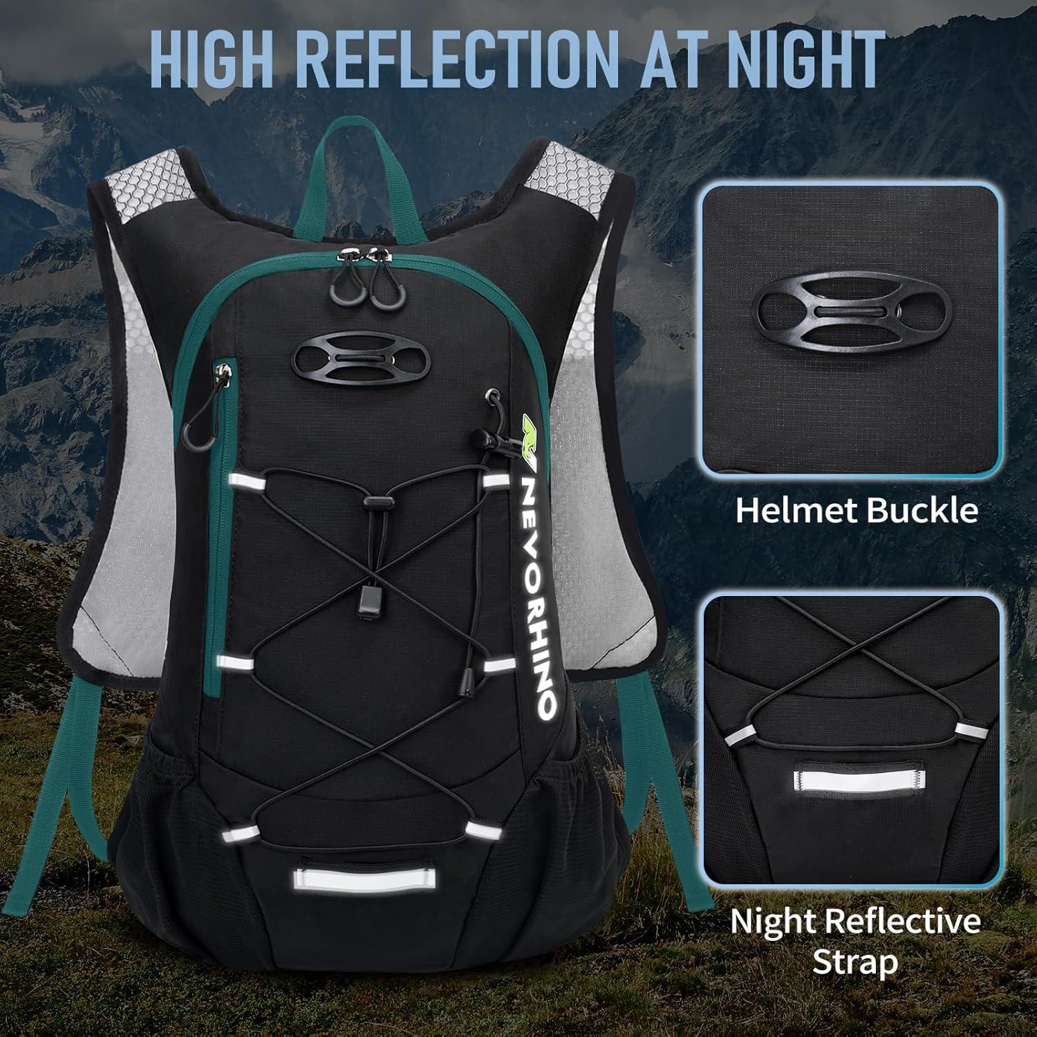 imageLightweight Hydration Backpack Running Backpack with 2L Water Bladder Hydro Water Daypack for Cycling Hiking Rave for Men Women12L Green