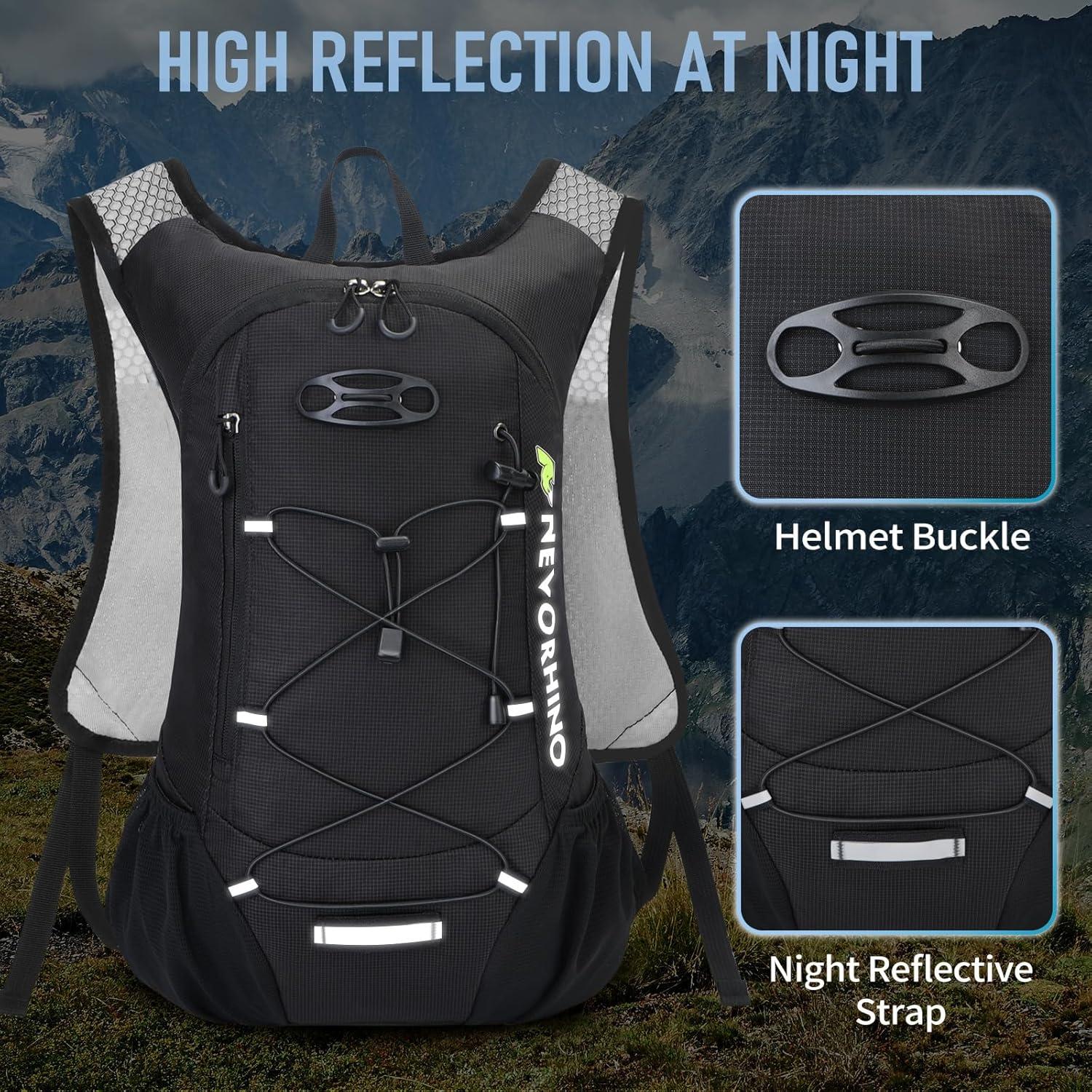 imageLightweight Hydration Backpack Running Backpack with 2L Water Bladder Hydro Water Daypack for Cycling Hiking Rave for Men WomenBlack