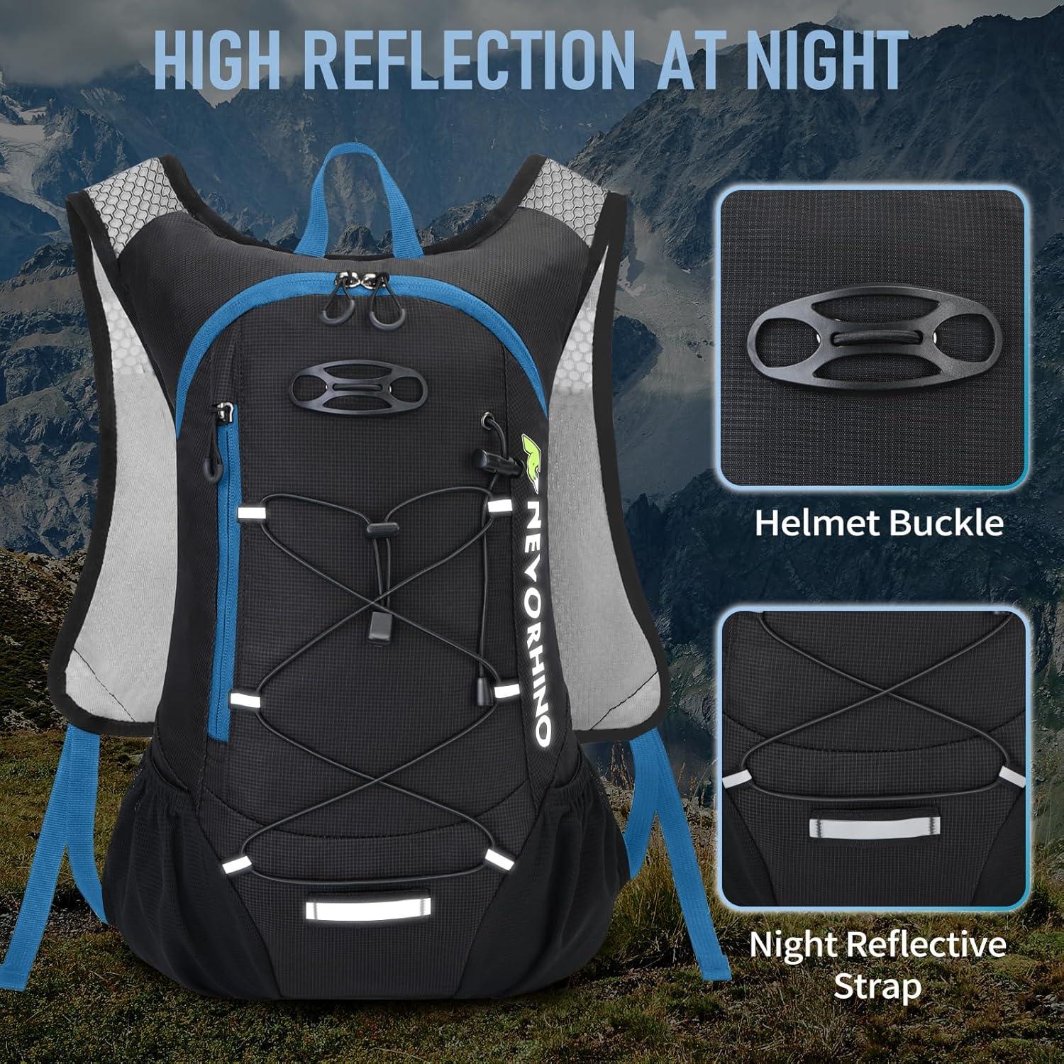 imageLightweight Hydration Backpack Running Backpack with 2L Water Bladder Hydro Water Daypack for Cycling Hiking Rave for Men WomenBlue