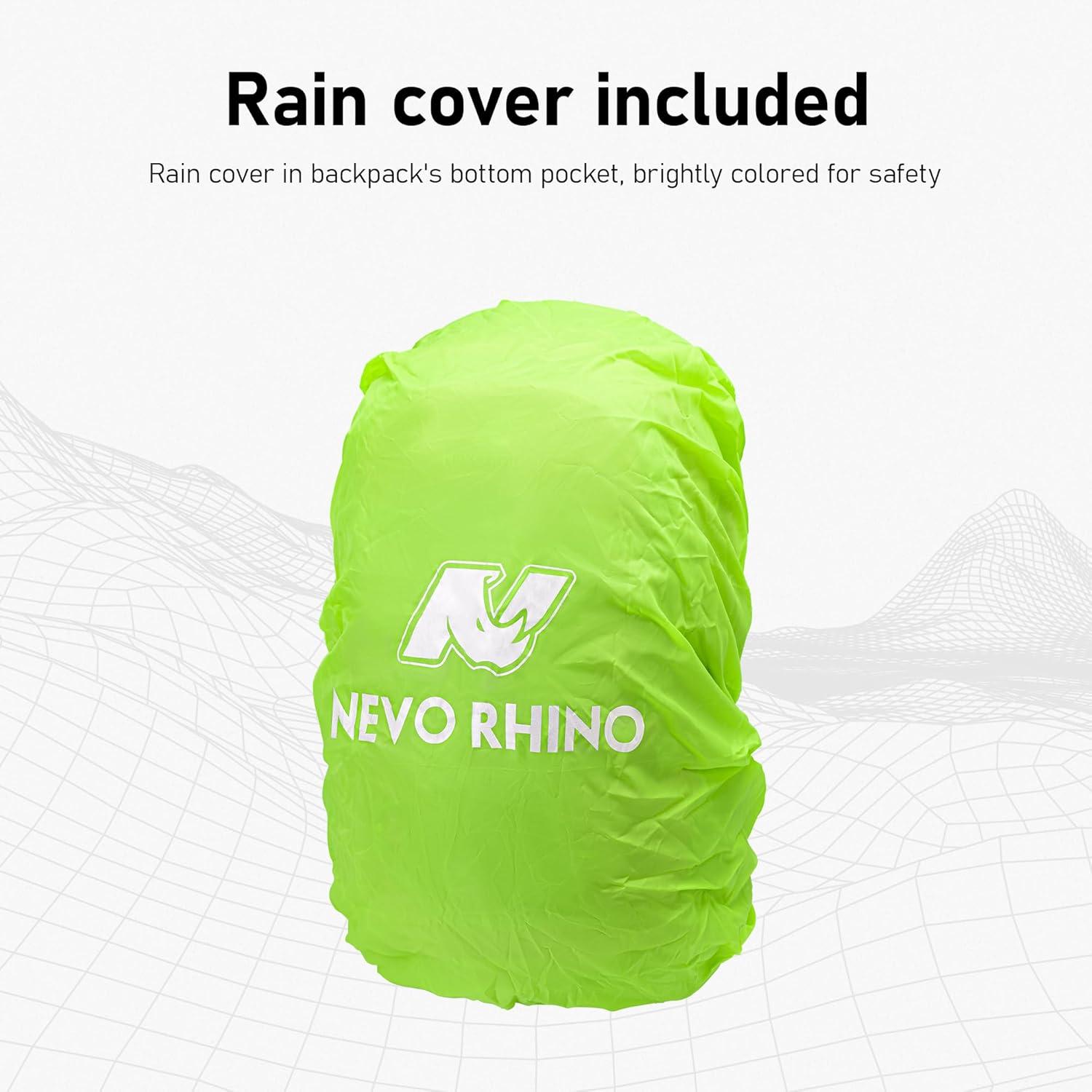 imageN NEVO RHINO Hiking Backpack 20L Water Resistant Outdoor Day PackLightweight Travel Small Backpack for Men WomenArmygreen