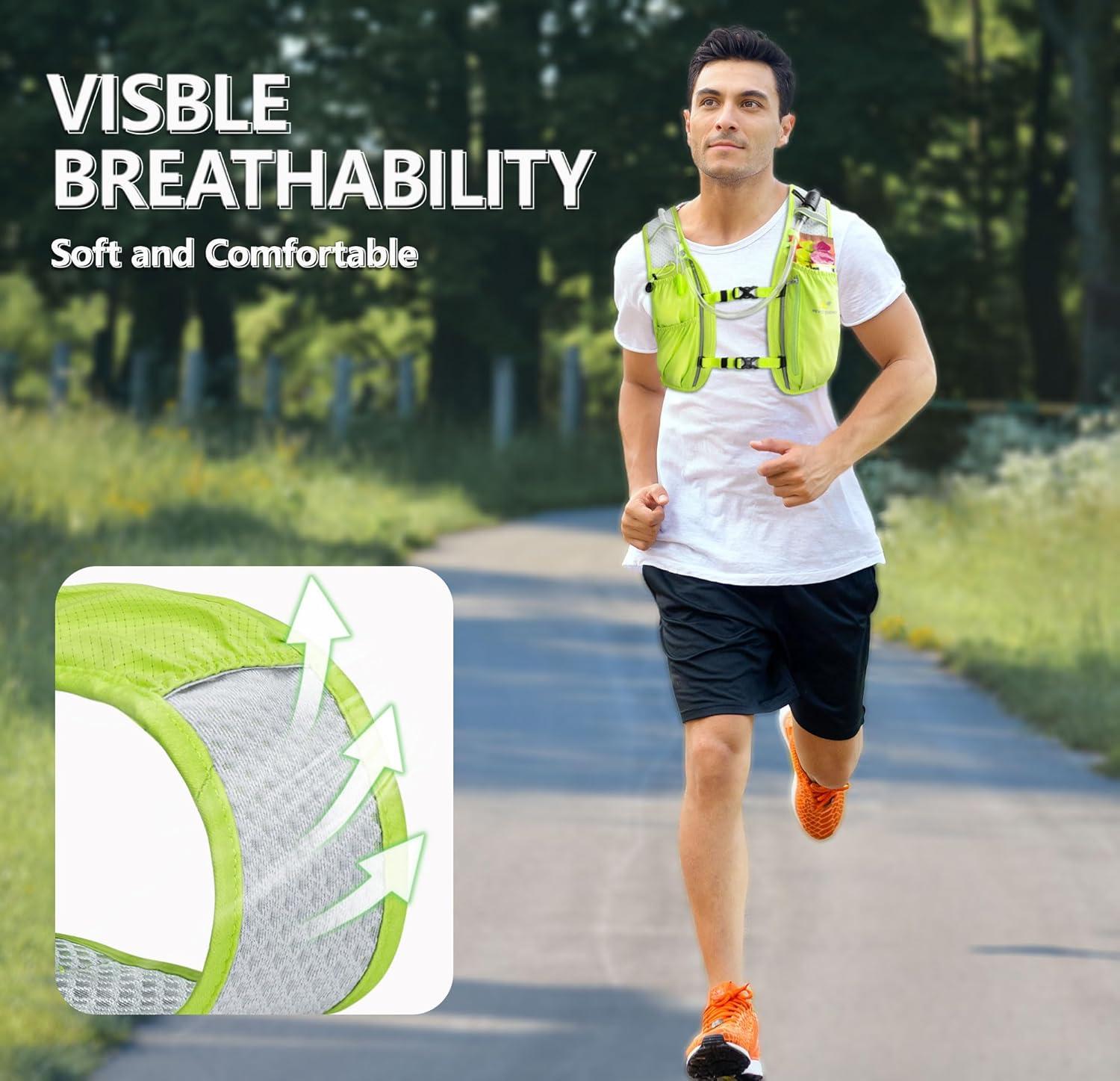 imageN NEVO RHINO Running Vest Lightweight Hydration Vest Insulated Water Backpack with 15L Water Bladder for Hiking Trail RunningMarathonsCyclingYellow