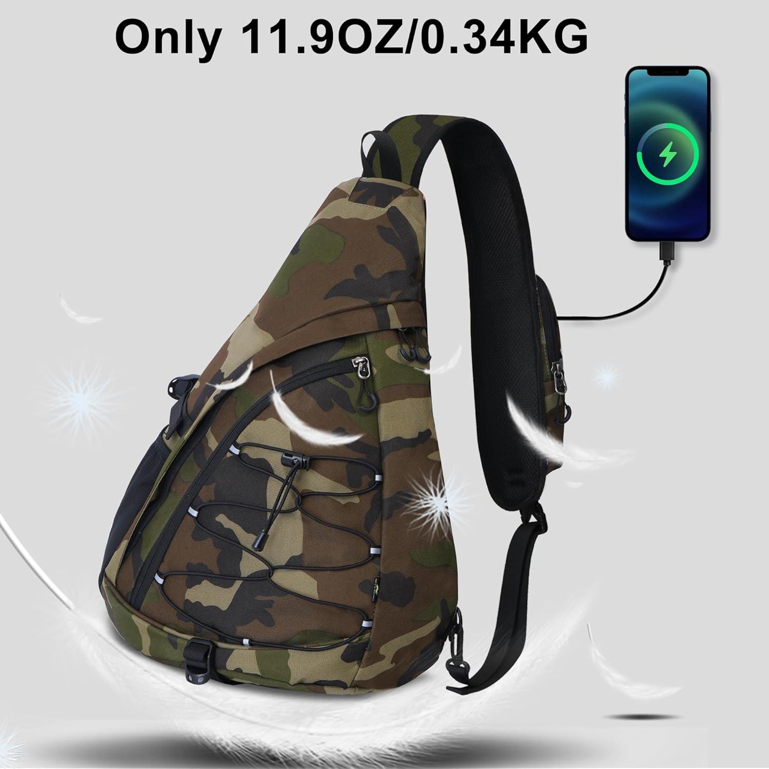 imageNEVO RHINO Crossbody Sling Backpack 18L Large Sling Bag for men with Phone Pocket Shoulder Bag for Men Women Sport Daypack