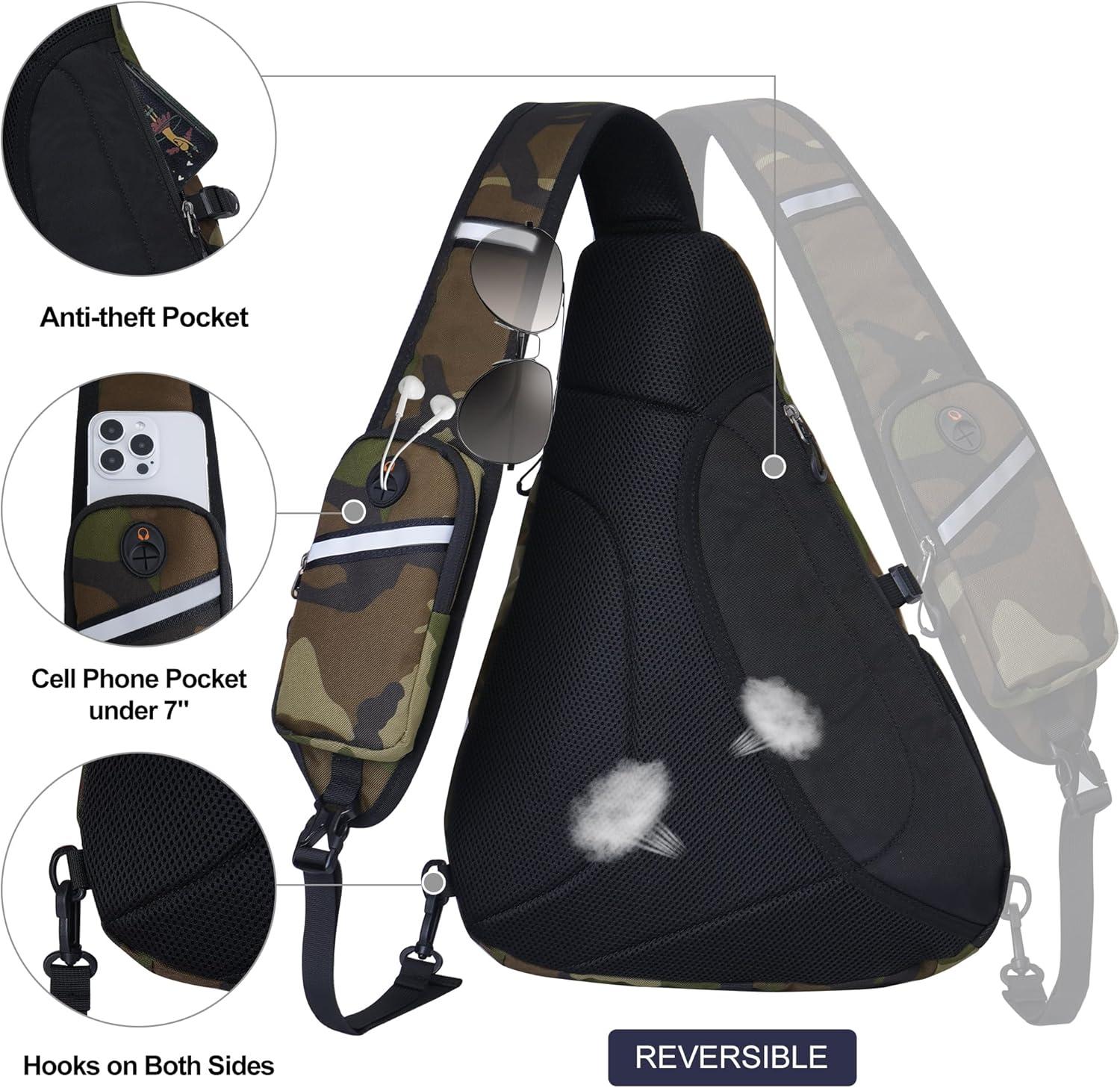 imageNEVO RHINO Crossbody Sling Backpack 18L Large Sling Bag for men with Phone Pocket Shoulder Bag for Men Women Sport Daypack