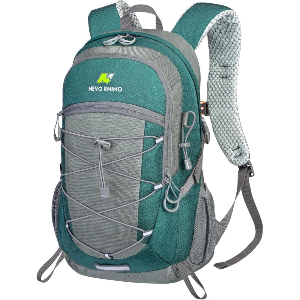 imageN NEVO RHINO Hiking Backpack 20L Water Resistant Outdoor Day PackLightweight Travel Small Backpack for Men WomenLakeblue
