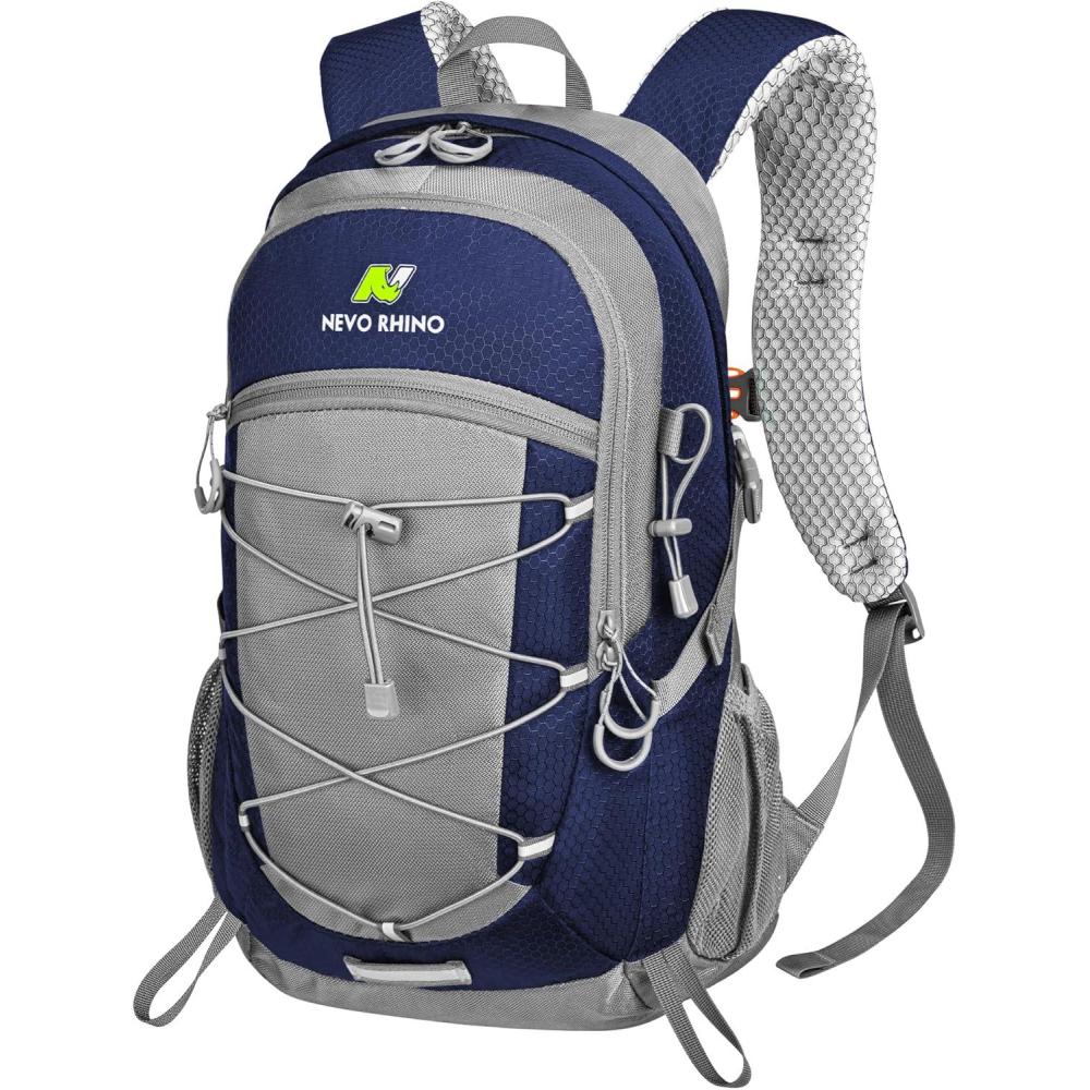 imageN NEVO RHINO Hiking Backpack 20L Water Resistant Outdoor Day PackLightweight Travel Small Backpack for Men WomenRoyalblue