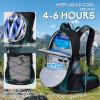 imageHydration Backpack 3L Water Bladder Hiking Water Backpack with Rain Cover Insulation Hydration Daypack Rucksack for Cycling03 Lake Green