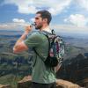 imageLightweight Hydration Backpack Running Backpack with 2L Water Bladder Hydro Water Daypack for Cycling Hiking Rave for Men WomenBlue Print2