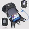 imageLightweight Hydration Backpack Running Backpack with 2L Water Bladder Hydro Water Daypack for Cycling Hiking Rave for Men WomenPlaid Dark gray