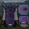 imageLightweight Hydration Backpack Running Backpack with 2L Water Bladder Hydro Water Daypack for Cycling Hiking Rave for Men WomenPurple