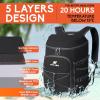 imageN NEVO RHINO Backpack Coolers Insulated Leak Proof 3654 CansPortable Lightweight Waterproof Insulated Cooler Backpack for Men ampamp Women Ideal for CampingTravelBeachPicnicsLunch ampamp Day Trips2025Black36Cans