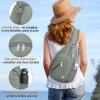 imageN NEVO RHINO Crossbody Sling Backpack Small Sling Bag Hiking Daypack Chest Bag Travel Shoulder Bags with Antitheft Pocket Light Gray Green
