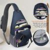 imageN NEVO RHINO Crossbody Sling Backpack Small Sling Bag Hiking Daypack Chest Bag Travel Shoulder Bags with Antitheft Pocket Royal Blue
