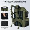 imageN NEVO RHINO Fishing Tackle Backpack with Rod Holders 40L Large Fishing Bag with Waterproof Rain CoverOutdoor Tackle BagArmy Green Pack with 4 Trays