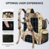 imageN NEVO RHINO Fishing Tackle Backpack with Rod Holders 40L Large Fishing Bag with Waterproof Rain CoverOutdoor Tackle BagCamouflage Yellow Pack with 4 Trays