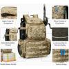 imageN NEVO RHINO Fishing Tackle Backpack with Rod Holders 40L Large Fishing Bag with Waterproof Rain CoverOutdoor Tackle BagCamouflage Yellow Pack without 4 Trays