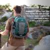 imageN NEVO RHINO Hiking Backpack 20L Water Resistant Outdoor Day PackLightweight Travel Small Backpack for Men WomenLakeblue