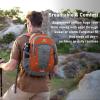 imageN NEVO RHINO Hiking Backpack 20L Water Resistant Outdoor Day PackLightweight Travel Small Backpack for Men WomenOrange