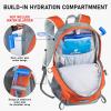 imageN NEVO RHINO Hiking Backpack 20L Water Resistant Outdoor Day PackLightweight Travel Small Backpack for Men WomenOrange