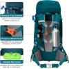 imageN NEVO RHINO Internal Frame Hiking Backpack 5060657080L Mountain Climbing Camping Backpack Daypack Waterproof Rain Cover01 Green