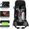 imageN NEVO RHINO Internal Frame Hiking Backpack 5060657080L Mountain Climbing Camping Backpack Daypack Waterproof Rain Cover02 Black