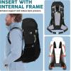imageN NEVO RHINO Internal Frame Hiking Backpack 5060657080L Mountain Climbing Camping Backpack Daypack Waterproof Rain Cover02 Black