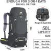 imageN NEVO RHINO Internal Frame Hiking Backpack 5060657080L Mountain Climbing Camping Backpack Daypack Waterproof Rain Cover07 Grey