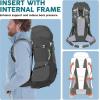 imageN NEVO RHINO Internal Frame Hiking Backpack 5060657080L Mountain Climbing Camping Backpack Daypack Waterproof Rain Cover07 Grey