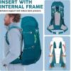 imageN NEVO RHINO Internal Frame Hiking Backpack 5060657080L Mountain Climbing Camping Backpack Daypack Waterproof Rain Cover09 Green