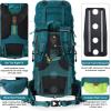imageN NEVO RHINO Internal Frame Hiking Backpack 5060657080L Mountain Climbing Camping Backpack Daypack Waterproof Rain Cover15 Green