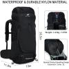 imageN NEVO RHINO Internal Frame Hiking Backpack 5060657080L Mountain Climbing Camping Backpack Daypack Waterproof Rain Cover21 Black
