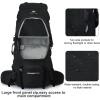 imageN NEVO RHINO Internal Frame Hiking Backpack 5060657080L Mountain Climbing Camping Backpack Daypack Waterproof Rain Cover21 Black