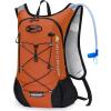 imageLightweight Hydration Backpack Running Backpack with 2L Water Bladder Hydro Water Daypack for Cycling Hiking Rave for Men WomenOrange
