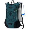 imageLightweight Hydration Backpack Running Backpack with 2L Water Bladder Hydro Water Daypack for Cycling Hiking Rave for Men WomenPlaid Dark blue