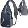 imageN NEVO RHINO Crossbody Sling Backpack Small Sling Bag Hiking Daypack Chest Bag Travel Shoulder Bags with Antitheft Pocket Royal Blue