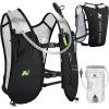 imageWaterproof Running Vest 55L Breathable Running Hydration Vest with 15L Water Bladder Water Vest for Hiking Trail Marathon Race Ideal for Women and MenBlack