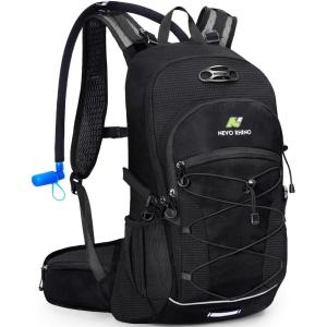 imageHydration Backpack 3L Water Bladder Hiking Water Backpack with Rain Cover Insulation Hydration Daypack Rucksack for Cycling01 Black