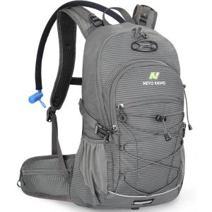 imageHydration Backpack 3L Water Bladder Hiking Water Backpack with Rain Cover Insulation Hydration Daypack Rucksack for Cyclinggray
