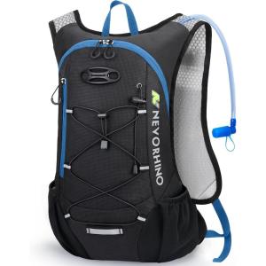 imageLightweight Hydration Backpack Running Backpack with 2L Water Bladder Hydro Water Daypack for Cycling Hiking Rave for Men WomenBlue