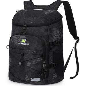 imageN NEVO RHINO Backpack Coolers Insulated Leak Proof 3654 CansPortable Lightweight Waterproof Insulated Cooler Backpack for Men ampamp Women Ideal for CampingTravelBeachPicnicsLunch ampamp Day Trips2025Snake36Cans