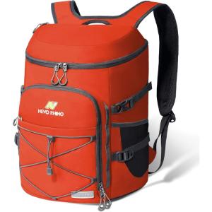 imageN NEVO RHINO Backpack Coolers Insulated Leak Proof 3654 CansPortable Lightweight Waterproof Insulated Cooler Backpack for Men ampamp Women Ideal for CampingTravelBeachPicnicsLunch ampamp Day Trips2025Orange36Cans