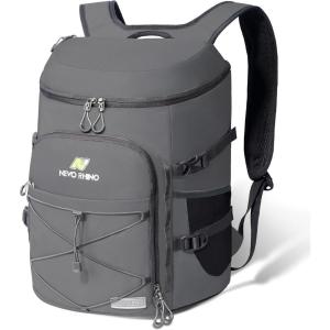 imageN NEVO RHINO Backpack Coolers Insulated Leak Proof 3654 CansPortable Lightweight Waterproof Insulated Cooler Backpack for Men ampamp Women Ideal for CampingTravelBeachPicnicsLunch ampamp Day Trips2025Dark Gray36Cans