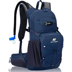 imageN NEVO RHINO Hydration Backpack 18L Multipurpose Hiking Backpack with 3L Water Bladder Water Backpack Insulated Hydration Pack Ideal for Hiking and CyclingBlue