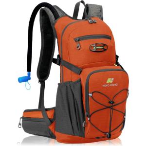 imageN NEVO RHINO Hydration Backpack 18L Multipurpose Hiking Backpack with 3L Water Bladder Water Backpack Insulated Hydration Pack Ideal for Hiking and CyclingOrange