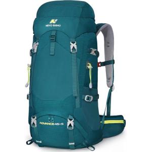 imageN NEVO RHINO Internal Frame Hiking Backpack 5060657080L Mountain Climbing Camping Backpack Daypack Waterproof Rain Cover01 Green