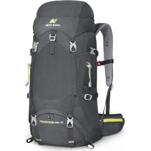 imageN NEVO RHINO Internal Frame Hiking Backpack 5060657080L Mountain Climbing Camping Backpack Daypack Waterproof Rain Cover07 Grey