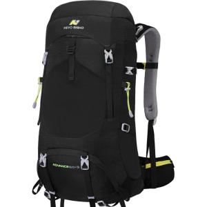 imageN NEVO RHINO Internal Frame Hiking Backpack 5060657080L Mountain Climbing Camping Backpack Daypack Waterproof Rain Cover10 Black