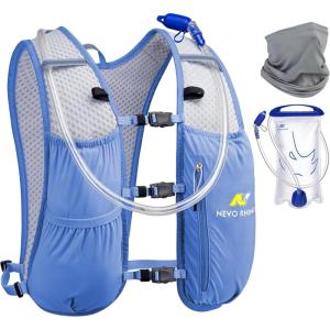 imageN NEVO RHINO Running Hydration Vest for Women 15L Water Bladder Backpack 5L Small Lightweight Breathable Hydration Vest for Hiking Trail Running Cycling Marathon for WomenBlue