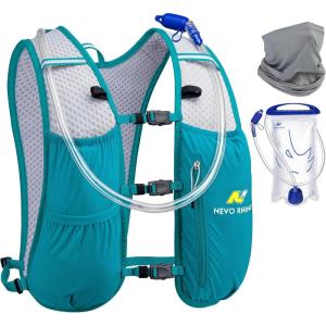 imageN NEVO RHINO Running Hydration Vest for Women 15L Water Bladder Backpack 5L Small Lightweight Breathable Hydration Vest for Hiking Trail Running Cycling Marathon for WomenGreen