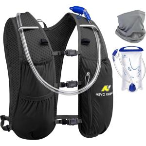 imageN NEVO RHINO Running Hydration Vest for Women 15L Water Bladder Backpack 5L Small Lightweight Breathable Hydration Vest for Hiking Trail Running Cycling Marathon for WomenBlack